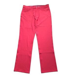 FootJoy Athletic Fit Golf Performance Pants W34 L32 Stretch Coral Flat Front